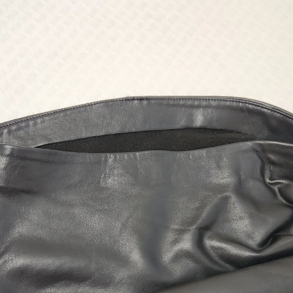 Susana Monaco Black Faux Leather Strapless Mini Dress Size M.  # B12